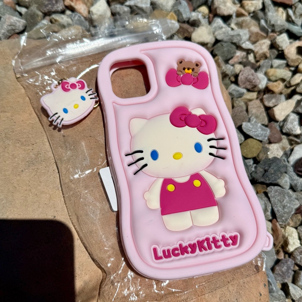 Hello Kitty Silicone Case with matching keychain iPhone 13 Pro Max
